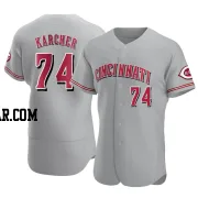 Ricky Karcher Men's Cincinnati Reds Gray Authentic Road Jersey