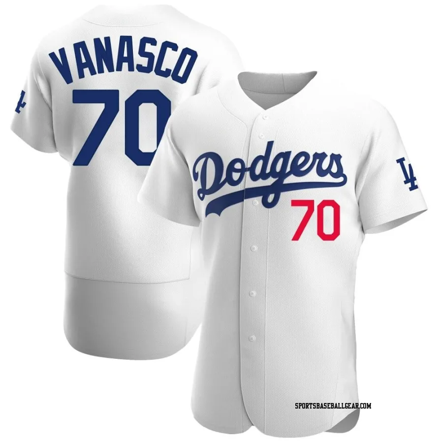 Ricky Vanasco Men's Los Angeles Dodgers White Authentic Home Jersey