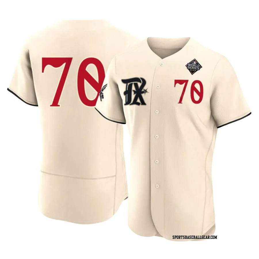 Ricky Vanasco Men's Texas Rangers Cream Authentic 2023 City Connect 2023 World Series Jersey