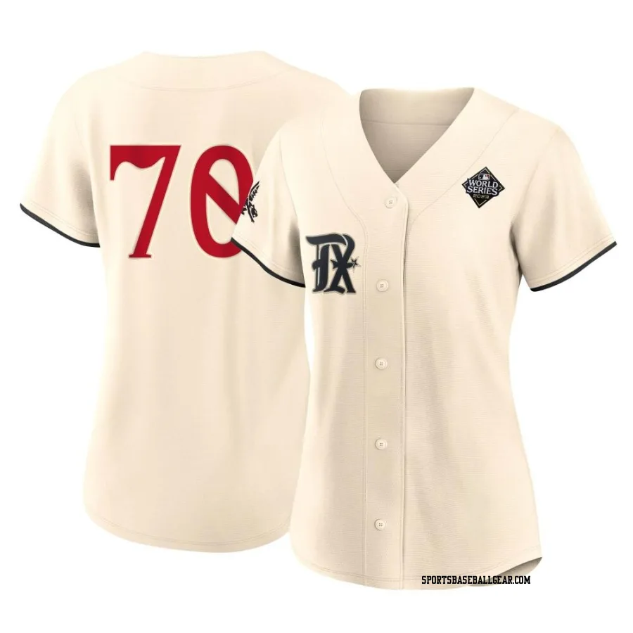 Ricky Vanasco Women's Texas Rangers Cream Replica 2023 City Connect 2023 World Series Jersey
