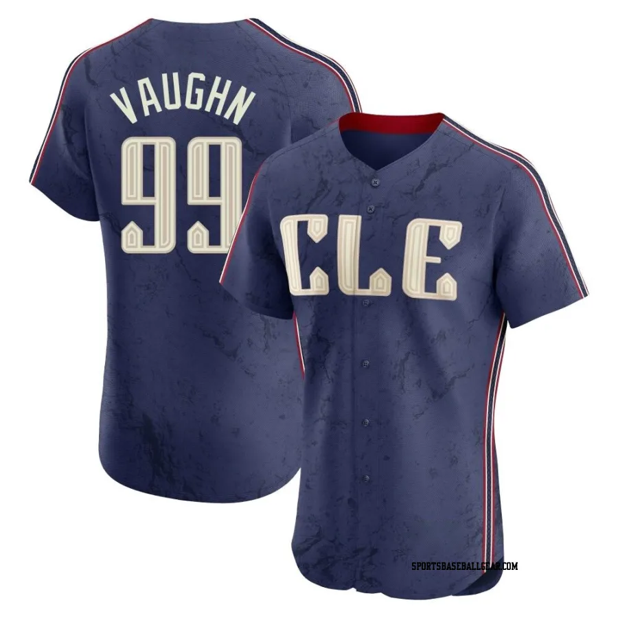 Ricky Vaughn Men's Cleveland Guardians Navy Elite 2024 City Connect Jersey