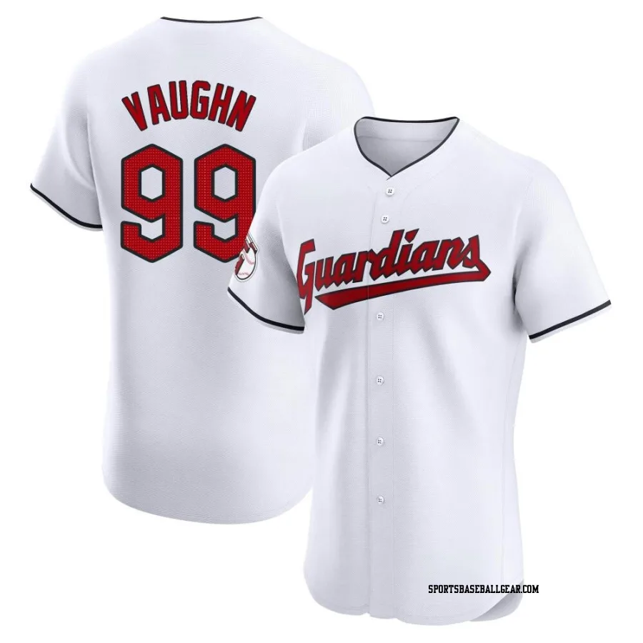 Ricky Vaughn Men's Cleveland Guardians White Elite Home Jersey