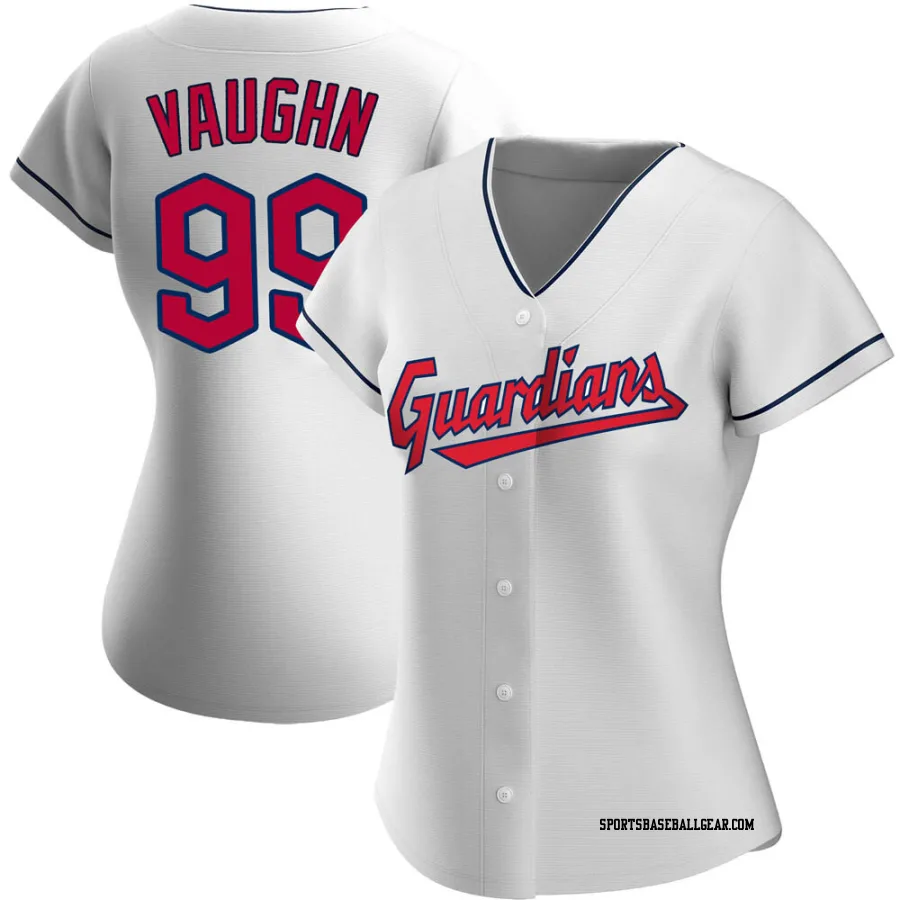 Ricky Vaughn Women's Cleveland Guardians White Authentic Home Jersey