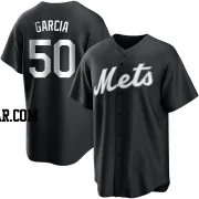 Rico Garcia Men's New York Mets Black/White Replica Jersey