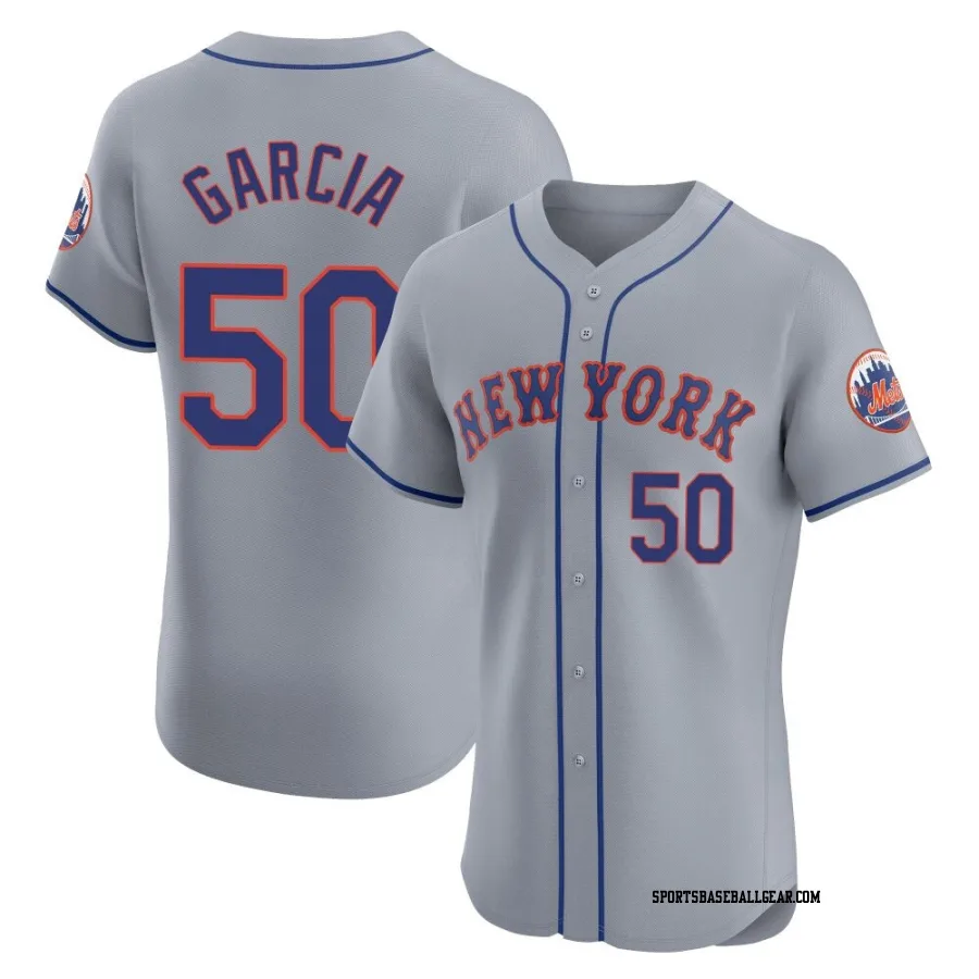 Rico Garcia Men's New York Mets Gray Elite Road Jersey