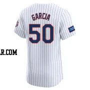 Rico Garcia Men's New York Mets White Elite Home Patch Jersey