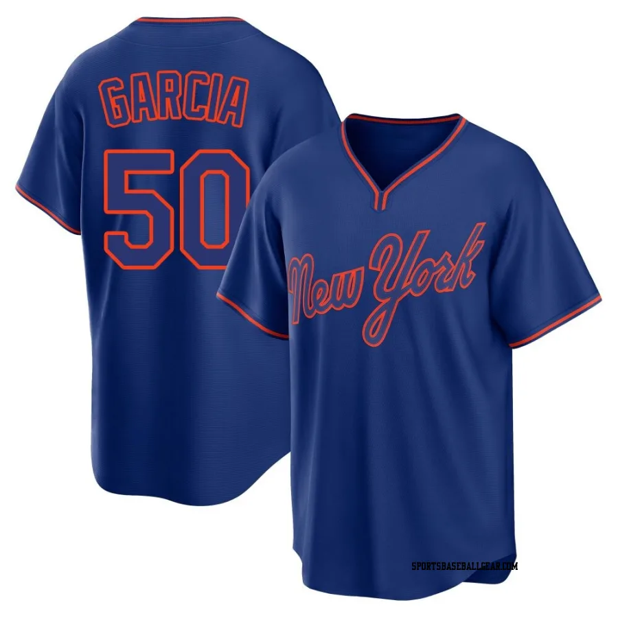 Rico Garcia Youth New York Mets Royal Replica Alternate 2 Jersey