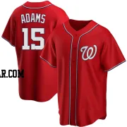 Riley Adams Men's Washington Nationals Red Replica Alternate Jersey
