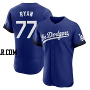 River Ryan Men's Los Angeles Dodgers Royal Authentic 2021 City Connect Jersey
