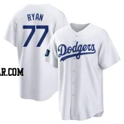 River Ryan Men's Los Angeles Dodgers White Replica 2024 World Tour Seoul Series Home Jersey