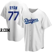 River Ryan Men's Los Angeles Dodgers White Replica Home Jersey
