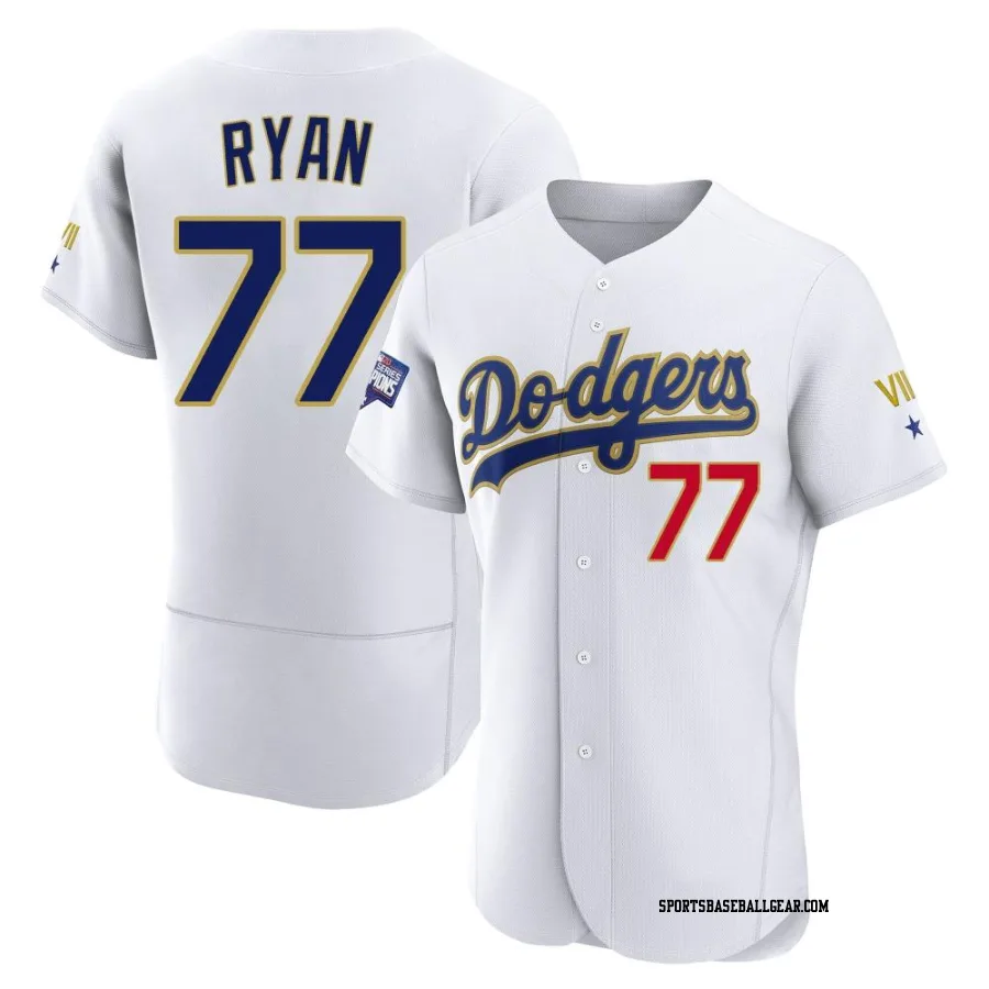River Ryan Men's Los Angeles Dodgers White/Gold Authentic 2021 Gold Program Player Jersey