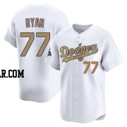 River Ryan Youth Los Angeles Dodgers Gold Limited White 2025 Collection Jersey
