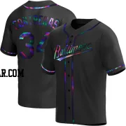 Roansy Contreras Men's Baltimore Orioles Black Holographic Replica Alternate Jersey
