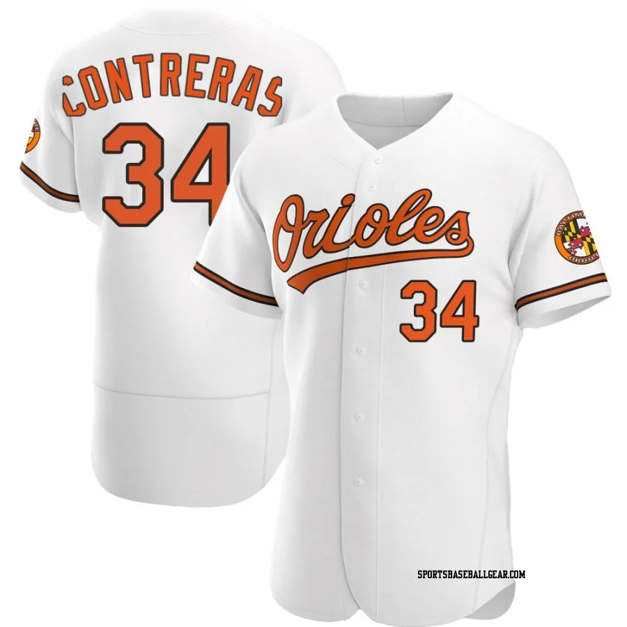 Roansy Contreras Men's Baltimore Orioles White Authentic Home Jersey