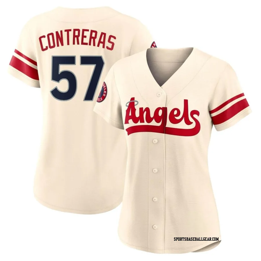 Roansy Contreras Women's Los Angeles Angels Cream Authentic 2022 City Connect Jersey