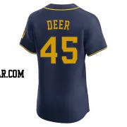 Rob Deer Men's Milwaukee Brewers Navy Elite Alternate Jersey