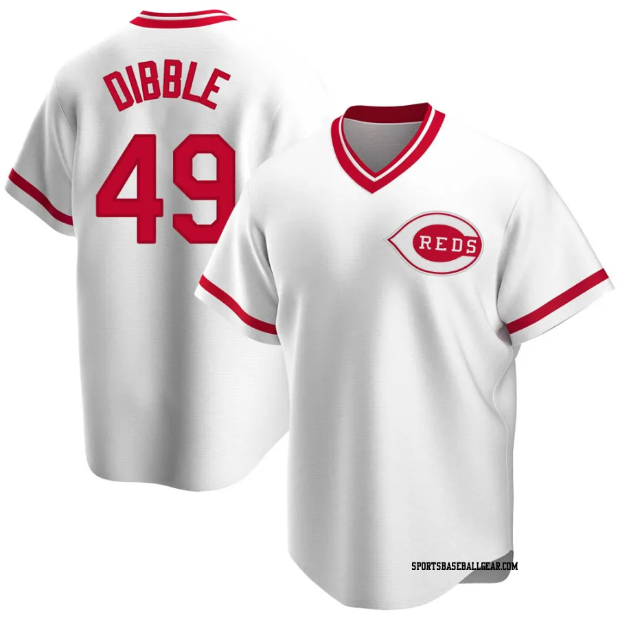 Rob Dibble Youth Cincinnati Reds White Replica Home Cooperstown Collection Jersey