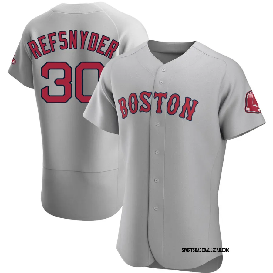 Rob Refsnyder Men's Boston Red Sox Gray Authentic Road Jersey