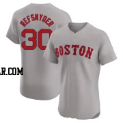 Rob Refsnyder Men's Boston Red Sox Gray Elite Road Jersey