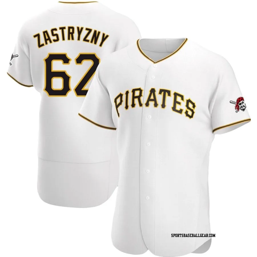 Rob Zastryzny Men's Pittsburgh Pirates White Authentic Home Jersey
