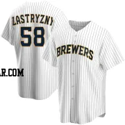 Rob Zastryzny Youth Milwaukee Brewers White Replica Home Jersey