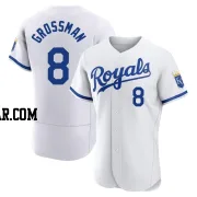 Robbie Grossman Men's Kansas City Royals White Authentic 2022 Home Jersey