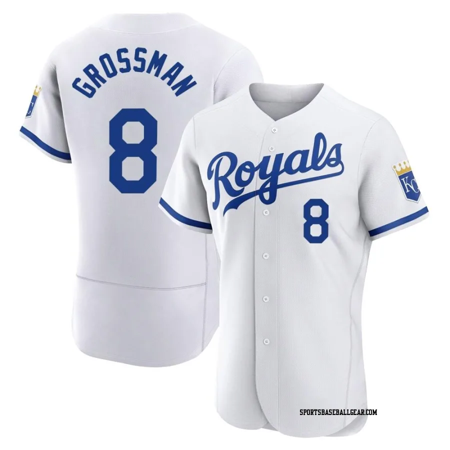Robbie Grossman Men's Kansas City Royals White Authentic 2022 Home Jersey