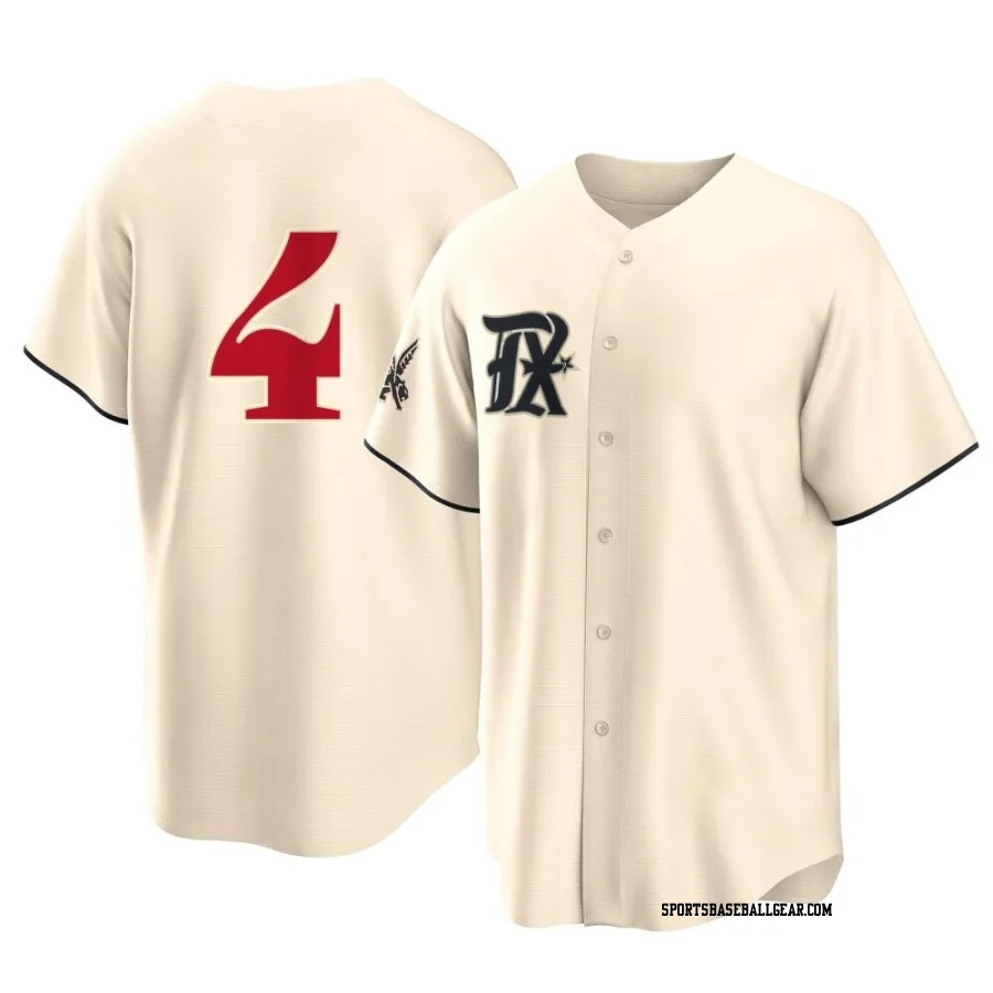Robbie Grossman Men's Texas Rangers Cream Replica 2023 City Connect Jersey