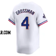 Robbie Grossman Men's Texas Rangers Gold Limited White 2024 Collection Jersey