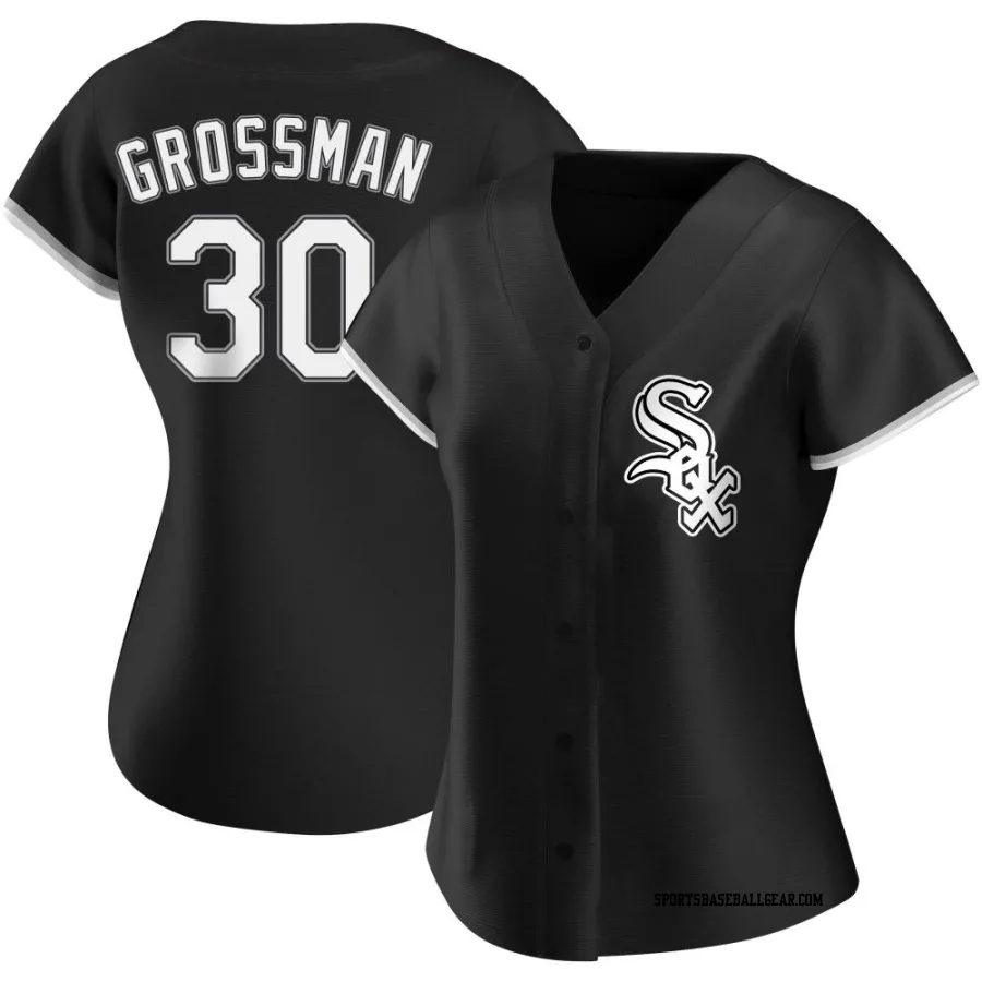 Robbie Grossman Women's Chicago White Sox Black Authentic Alternate Jersey