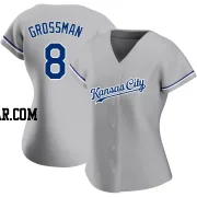 Robbie Grossman Women's Kansas City Royals Gray Replica Road Jersey