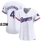 Robbie Grossman Women's Texas Rangers White Limited Home Jersey