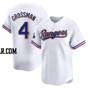 Robbie Grossman Youth Texas Rangers Gold Limited White 2024 Collection Jersey