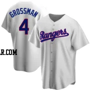Robbie Grossman Youth Texas Rangers White Replica Home Cooperstown Collection Jersey