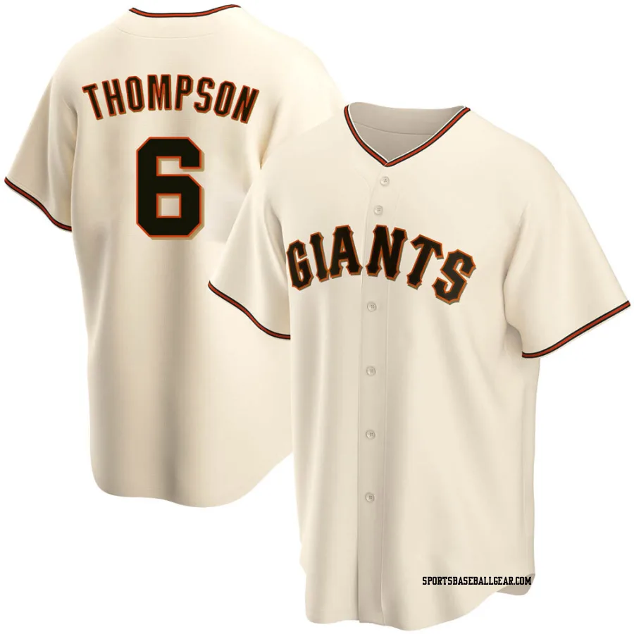 Robby Thompson Men's San Francisco Giants Cream Replica Home Jersey