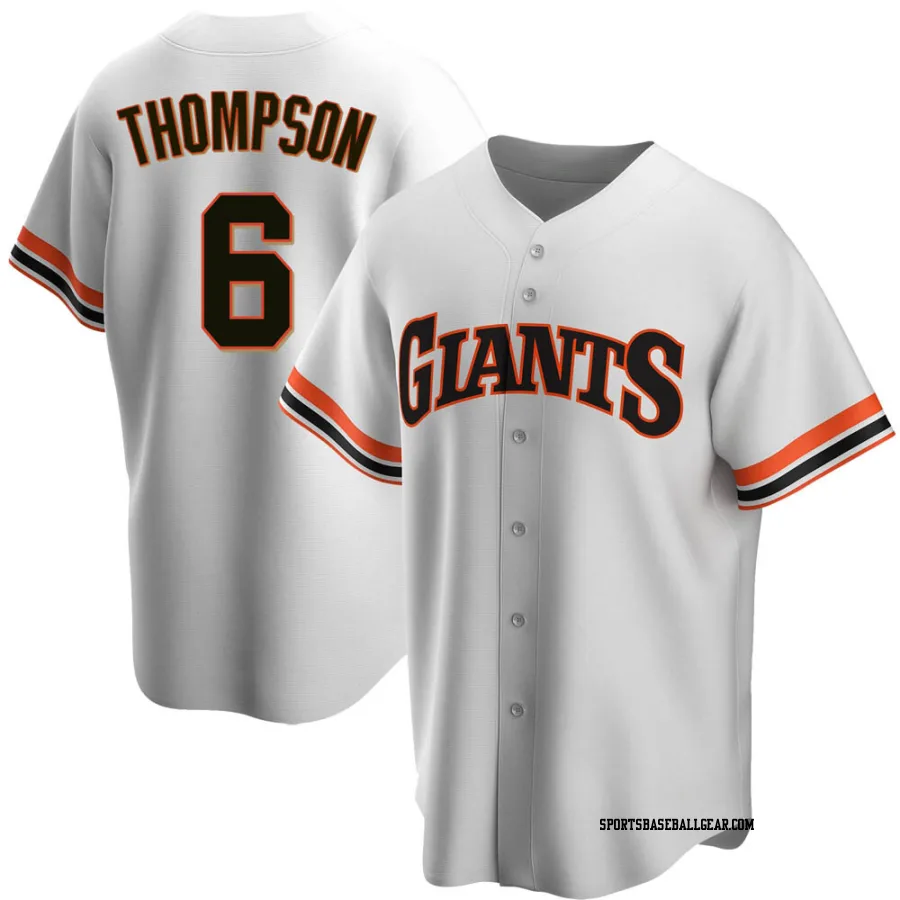 Robby Thompson Men's San Francisco Giants White Replica Home Cooperstown Collection Jersey