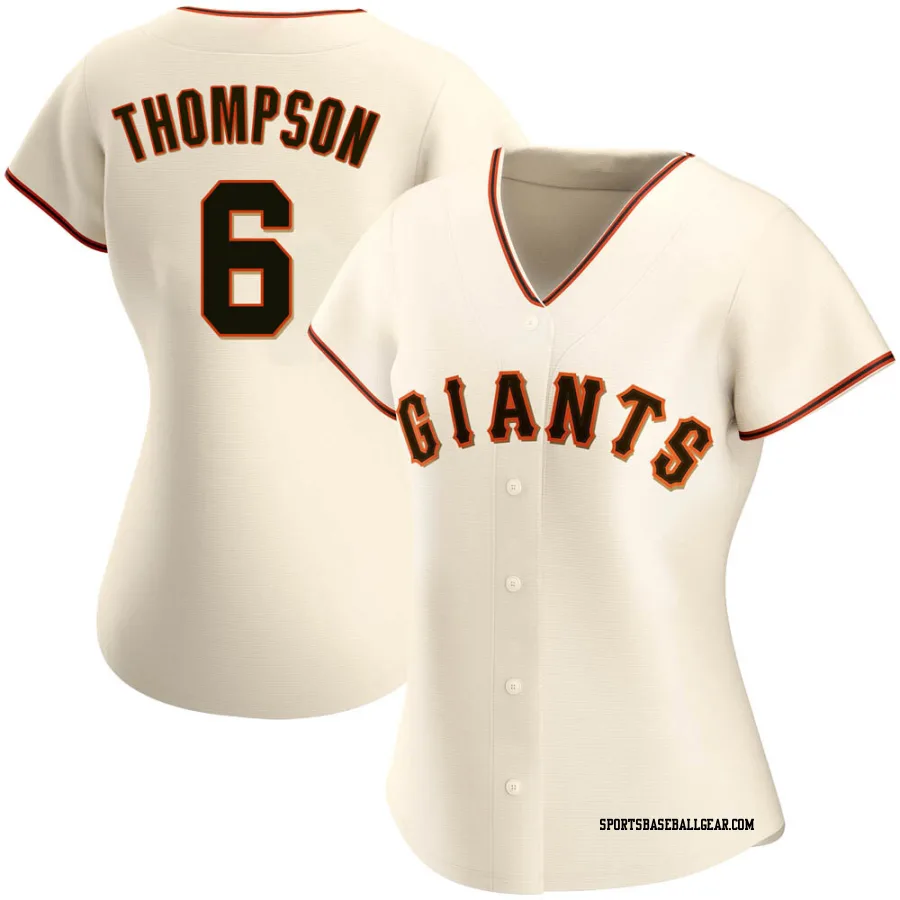 Robby Thompson Women's San Francisco Giants Cream Replica Home Jersey