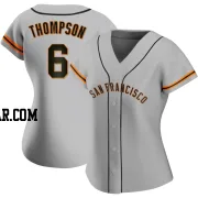 Robby Thompson Women's San Francisco Giants Gray Replica Road Jersey