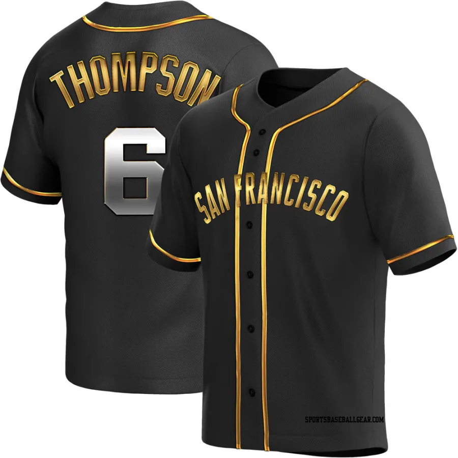 Robby Thompson Youth San Francisco Giants Black Golden Replica Alternate Jersey