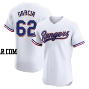 Robert Garcia Men's Texas Rangers Gold Elite White 2024 Collection Jersey