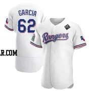 Robert Garcia Men's Texas Rangers White Authentic Home 2023 World Series Jersey