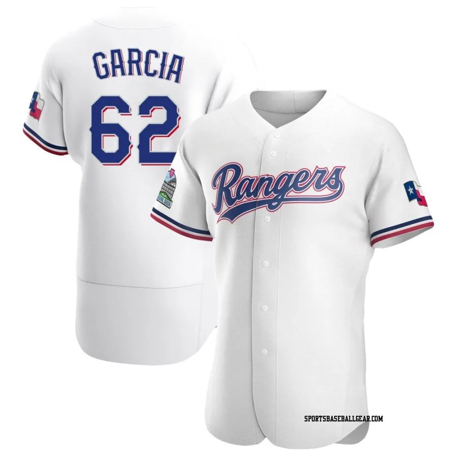 Robert Garcia Men's Texas Rangers White Authentic Home Jersey