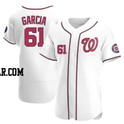 Robert Garcia Men's Washington Nationals White Authentic Home Jersey