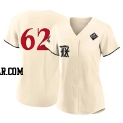 Robert Garcia Women's Texas Rangers Cream Authentic 2023 City Connect 2023 World Series Jersey
