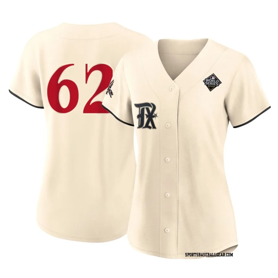 Robert Garcia Women's Texas Rangers Cream Authentic 2023 City Connect 2023 World Series Jersey