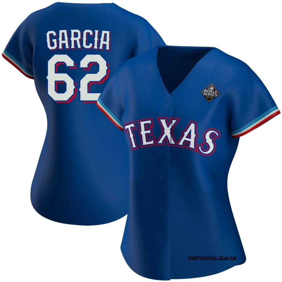 Robert Garcia Women's Texas Rangers Royal Authentic Alternate 2023 World Series Jersey