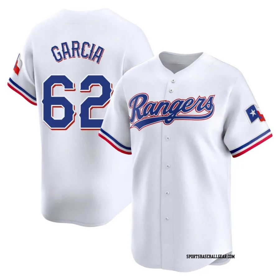 Robert Garcia Youth Texas Rangers White Limited Home Jersey