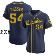 Robert Gasser Men's Milwaukee Brewers Navy Elite Alternate Jersey