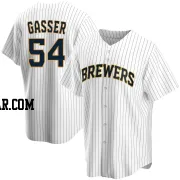 Robert Gasser Men's Milwaukee Brewers White Replica Home Jersey